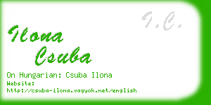 ilona csuba business card